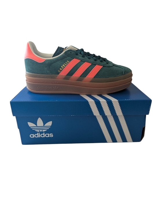 adidas Shoes - Adidas Gazelle Bold J Women's Green Pink Suede Platform Gum Sneaker Size 7